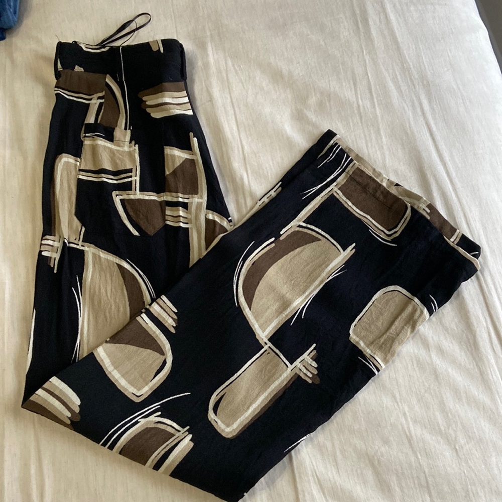 Zara printed wide-leg pants - Picture 3 of 6